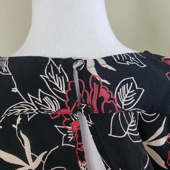 Deby Debo Saphir Floral Print Blouse Black Size Small - Picture 7 of 13